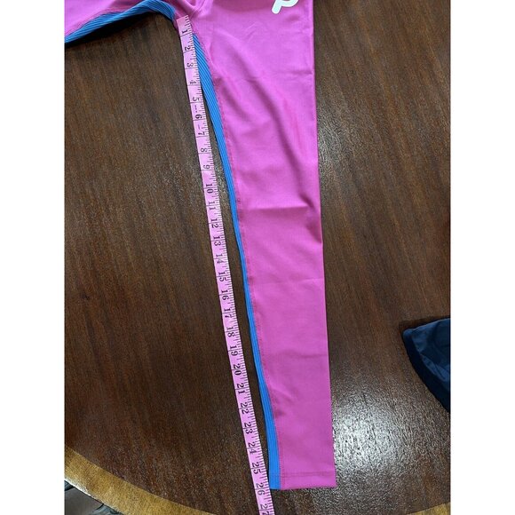 NWT Peloton Show Up Rib Leggings Womens Size Small Pink & Blue $98 - Picture 8 of 9